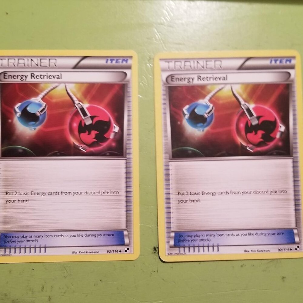 Pokemon® Card Lot 002 Cards ENERGY RETRIEVAL Pokemon Black & White (92/114)